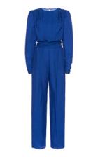 Dundas Ruched Silk-satin Jumpsuit