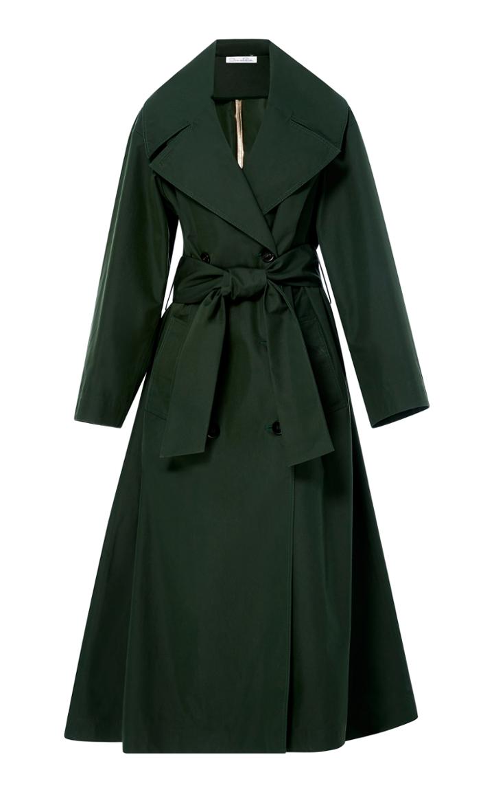 Oscar De La Renta Knee Length Trench Coat