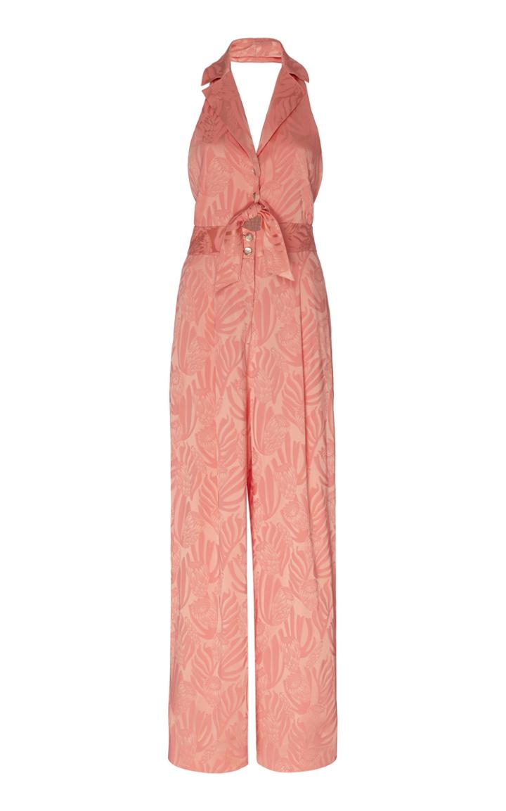Moda Operandi Temperley London Fresco Silk Jacquard Tie-front Jumpsuit Size: 6