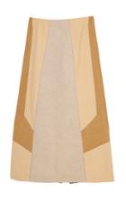 Moda Operandi Dorothee Schumacher Summer Mix Colorblock Linen-blend Midi Wrap Skirt