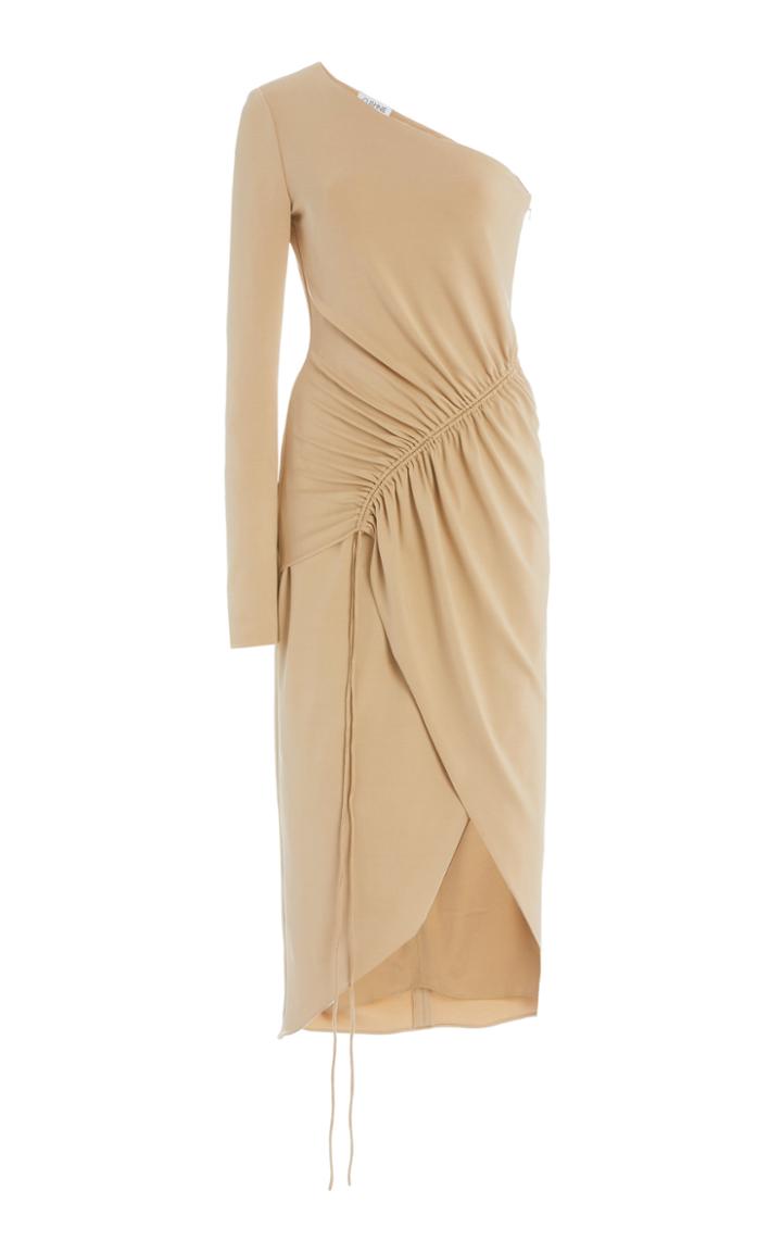 Cushnie One Shoulder Matte Jersey Dress