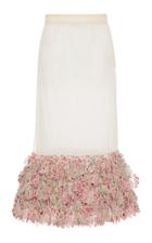 Moda Operandi Rahul Mishra Bougainvillea Floral-embroidered Organza Skirt Size: 36