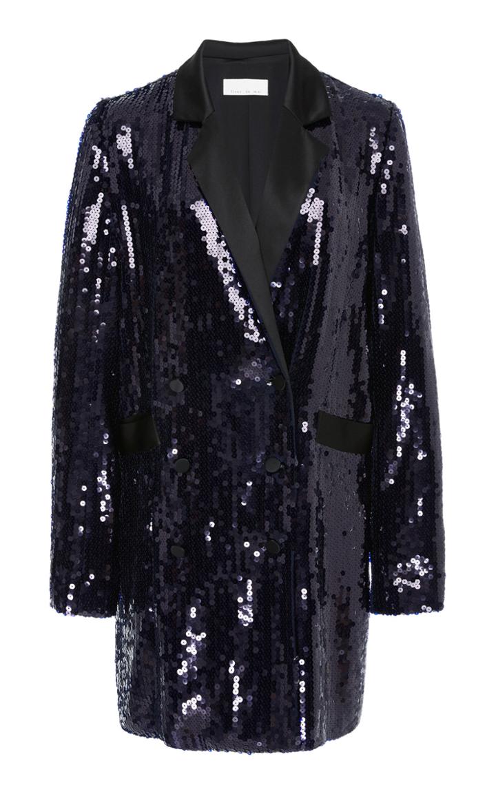 Fleur Du Mal Sequin Tuxedo Dress