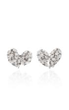 Moda Operandi Yeprem 18k White Diamond Stud Earrings
