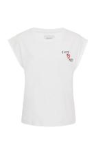 Current/elliott Jack Rose Embroidered Cotton-jersey T-shirt