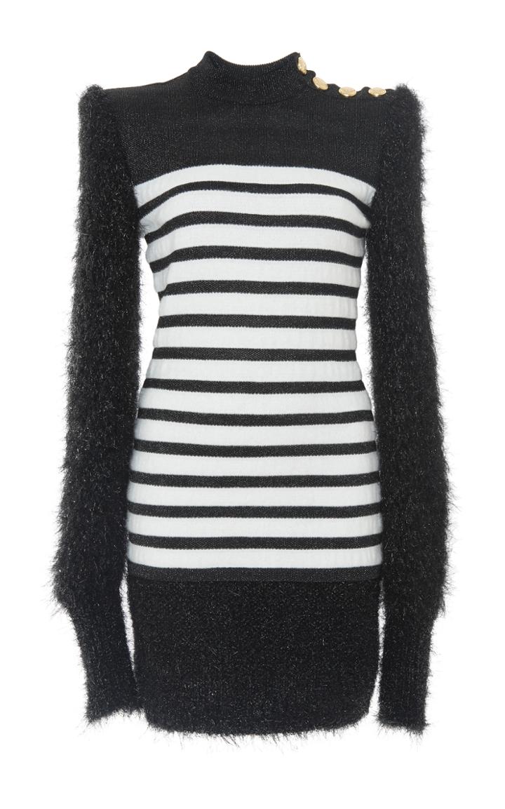 Balmain Striped Knit Dress