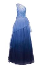 Pamella Roland Sequined Ombre Tulle Gown
