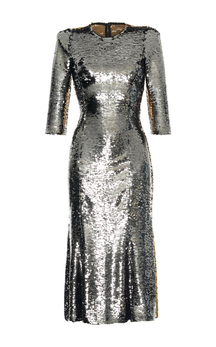 Dolce & Gabbana Bicolor Paillet Dress