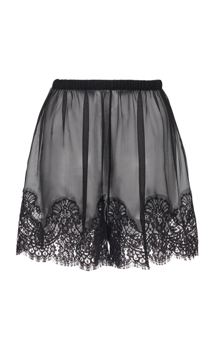 Moda Operandi Dolce & Gabbana Lace-detailed Chiffon Shorts