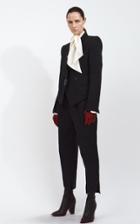 Petar Petrov Slim-fitting Crepe Pant With Asymmetric Hem