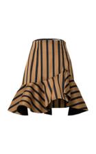 Dorothee Schumacher Asymmetrical Striped Mini Skirt