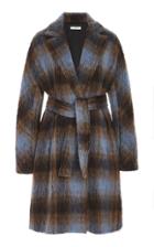 Vince Oversized Belted Brushed Wool-blend Coat
