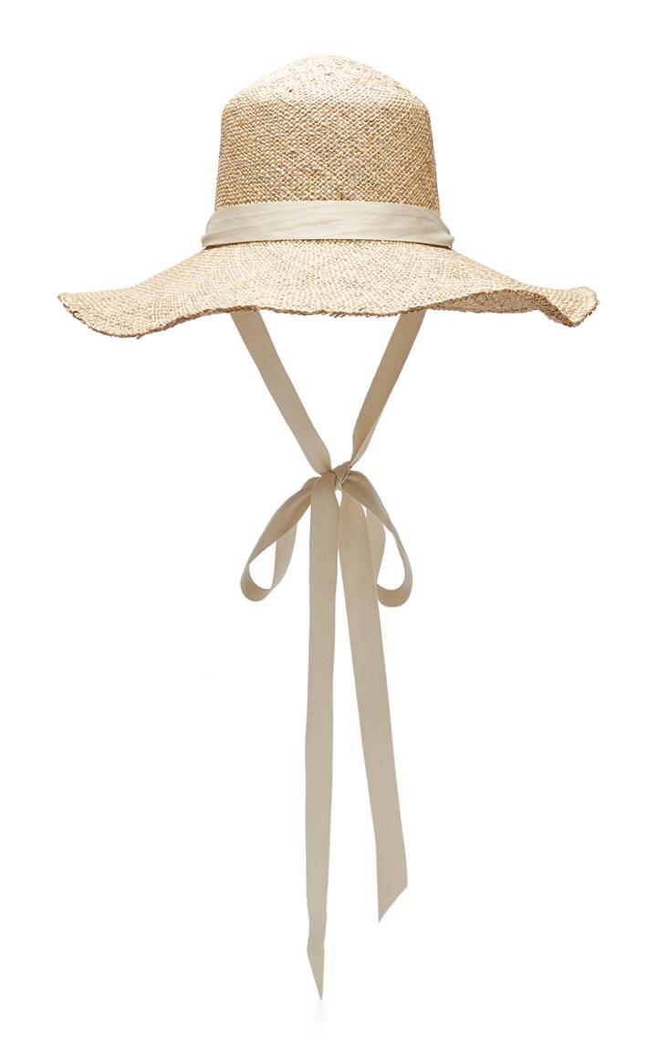 Clyde Odesa Cotton-trimmed Straw Hat