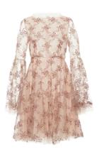 Luisa Beccaria Floral Embroidered Mini Dress