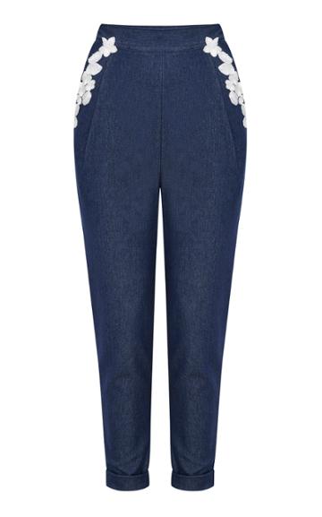 Razan Alazzouni Embroidered Denim Pant