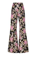 Christian Siriano Psychedelic Floral Brocade Flare Trouser