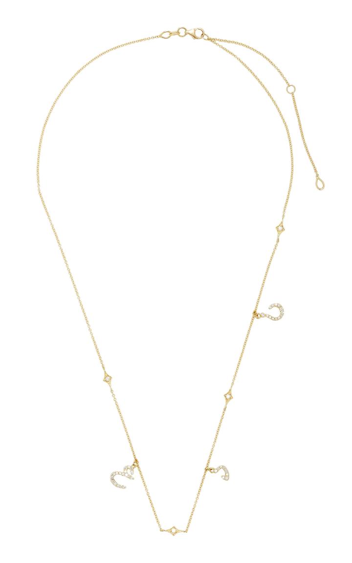 Names By Noush Tiny Treasures Arabic Triple Initial Necklace