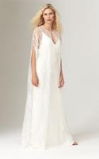 Savannah Miller Inca Cape With All-over Vine Lace Detail