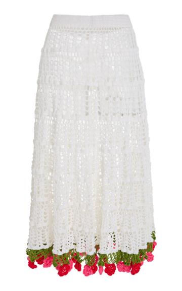My Beachy Side Rose Crochet Midi Skirt