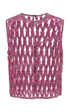 Versace Crochet Open Knit Top