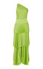 Solace London Larrisa Ruffle-tier Pleated Maxi Dress