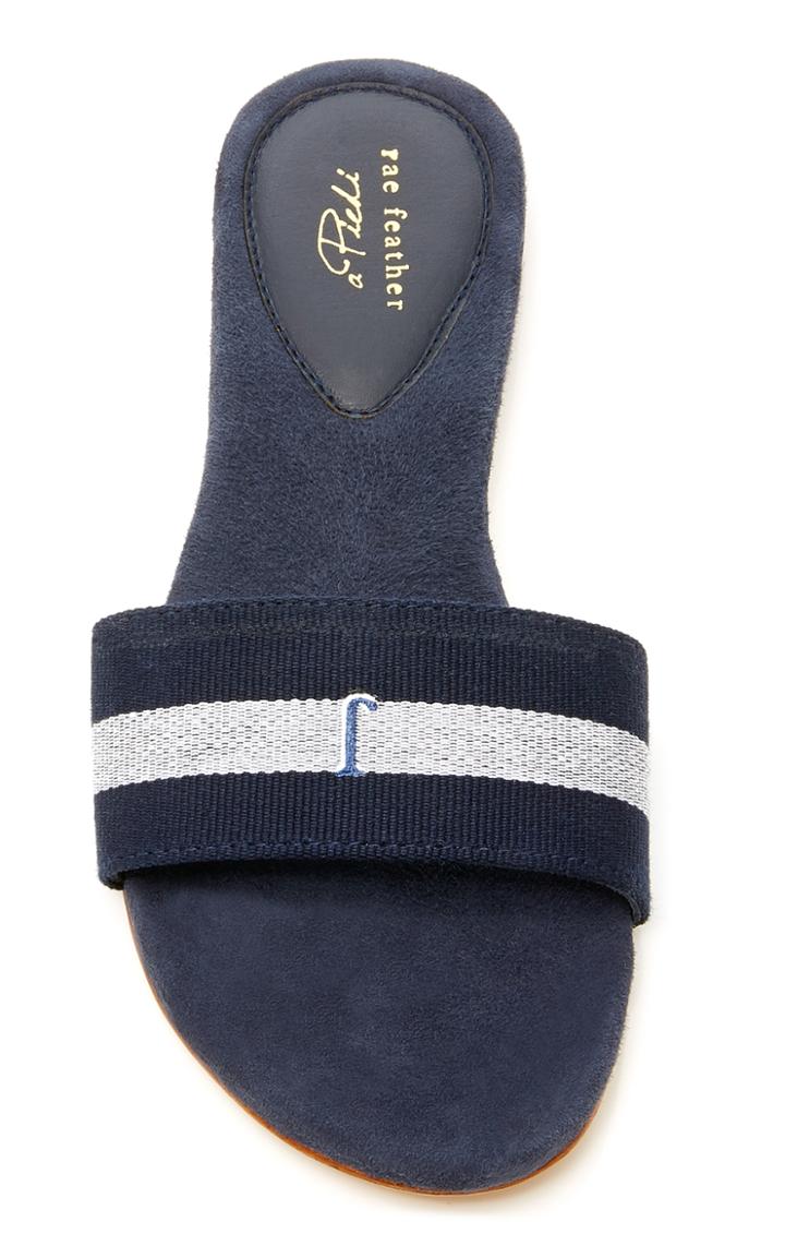 Rae Feather Suede M'onogram Slide