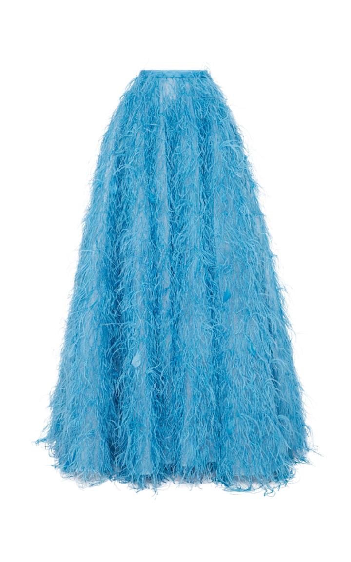 Monique Lhuillier Feather Ball Skirt
