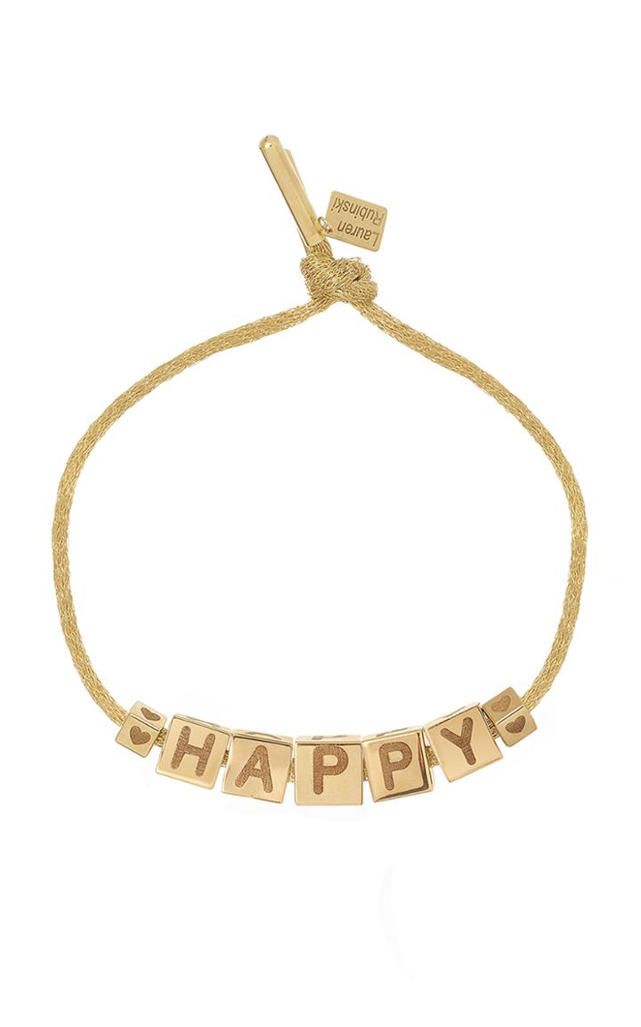 Moda Operandi Lauren Rubinski 14k Yellow Gold Lucky Gold Squares Bracelet