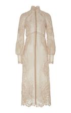 Zimmermann Button-embellished Embroidered Midi Dress