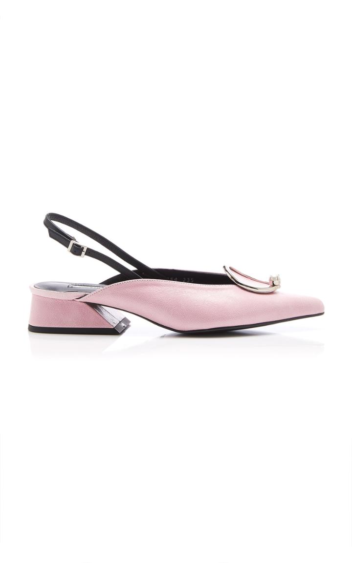 Yuul Yie Zizi Slingback Leather Pumps Size: 35.5
