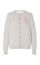 Moda Operandi Lingua Franca Peace Cashmere Cardigan With Peach Thread Size: S
