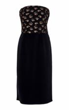 Moda Operandi Christian Siriano Strapless Eye-print Satin Dress Size: 2