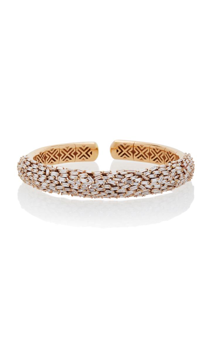 Suzanne Kalan One Of A Kind 18k Rose Gold And Diamond Dome Bangle