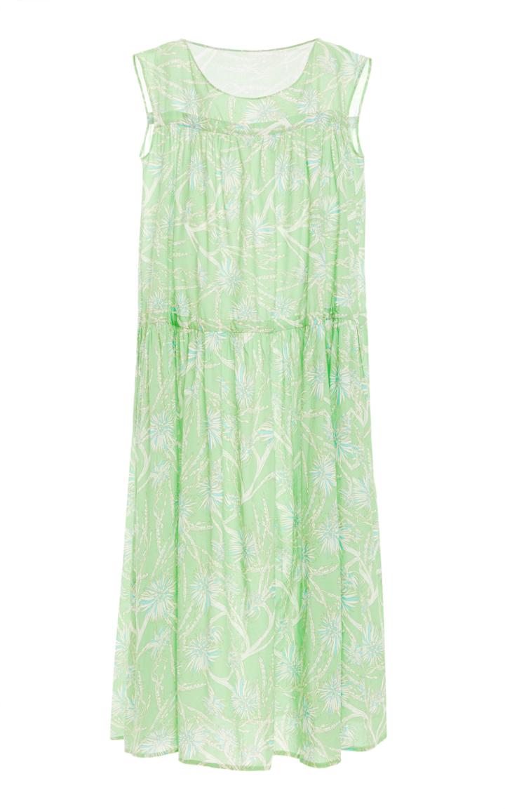 Moda Operandi Eywasouls Malibu Caroline Printed Pleated Shift Dress Size: Xs/s