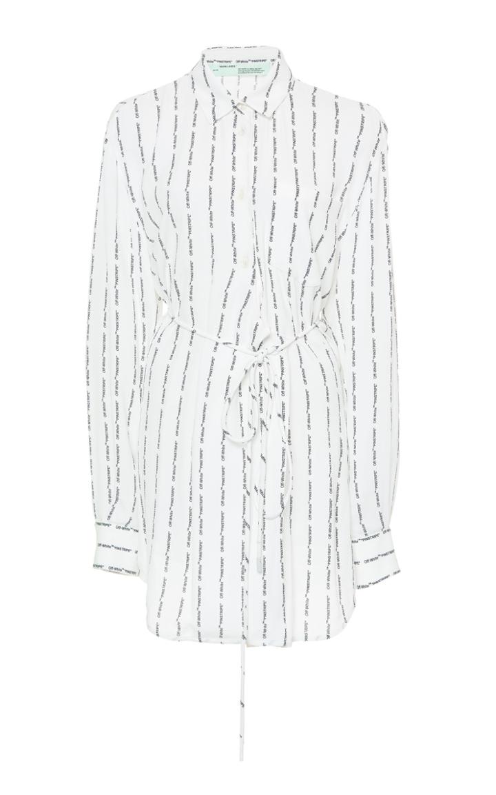 Off-white C/o Virgil Abloh Pinstripe Poplin Wrap Shirt