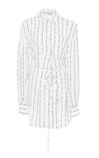 Off-white C/o Virgil Abloh Pinstripe Poplin Wrap Shirt