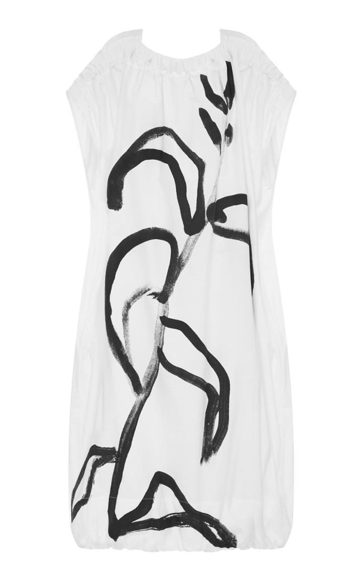Lee Mathews Romy Gathered Cotton Midi Dress