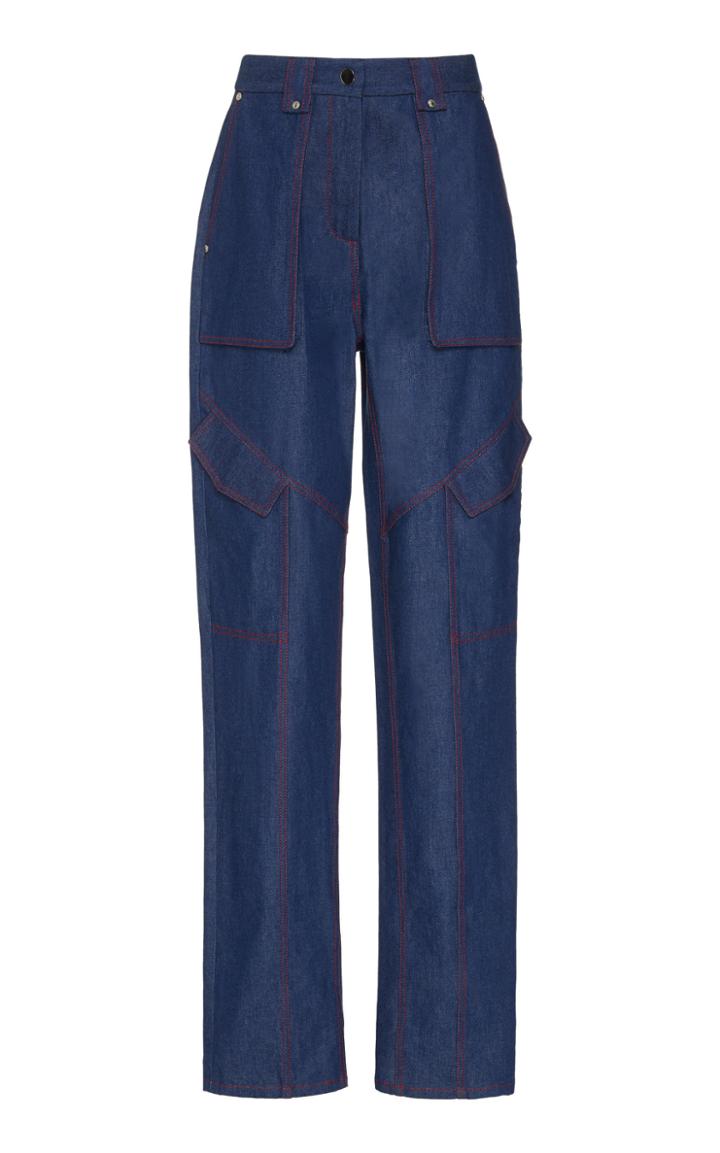 Moda Operandi Prabal Gurung Contrast-stitched Cotton Cargo Pants Size: 00