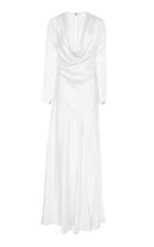 Moda Operandi Sandra Mansour Venus Stretch-silk Satin Draped Gown Size: 34