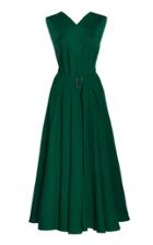 Moda Operandi Victoria Beckham Halterneck Belted Midi Dress