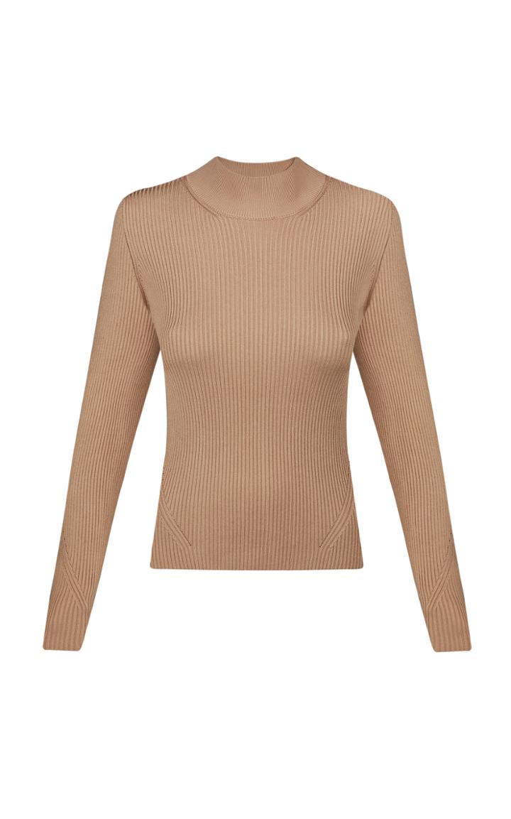 Moda Operandi Anna October Mock Neckline Ribbed-knit Top