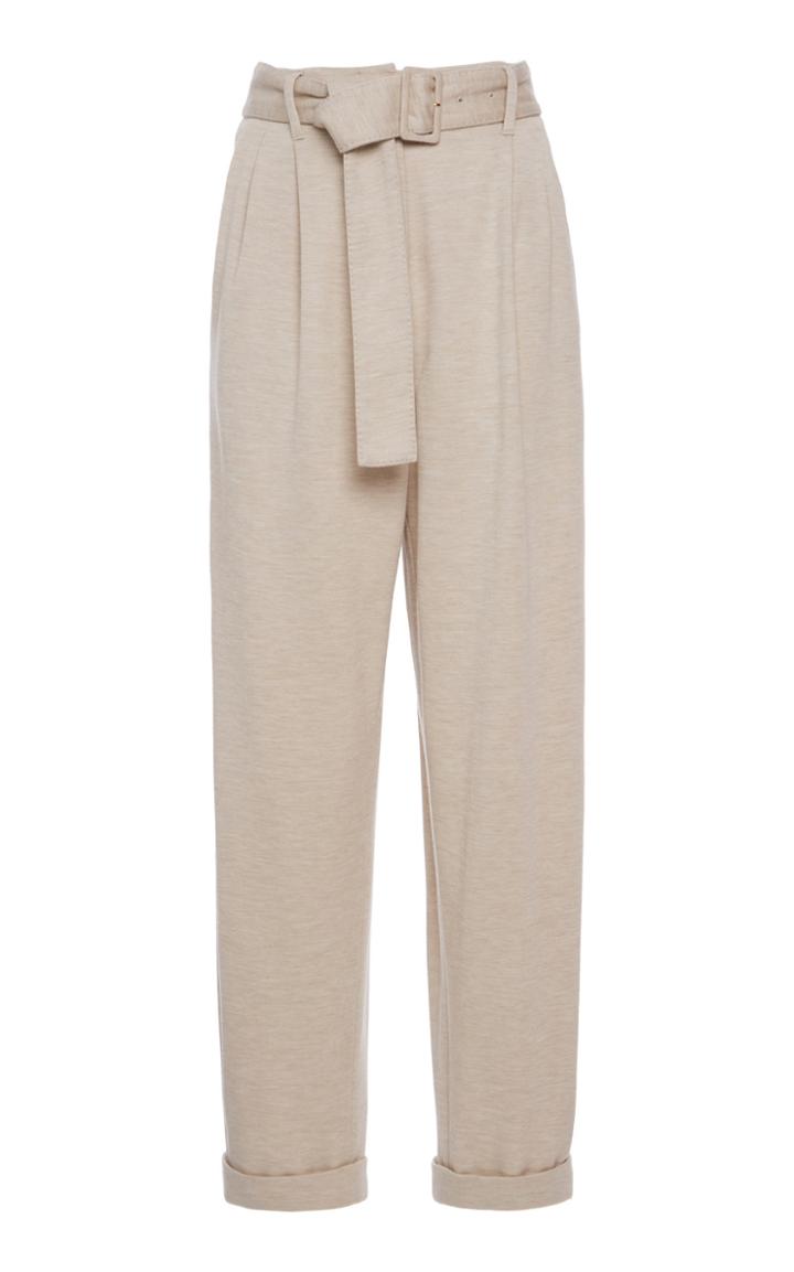 Moda Operandi Agnona Cashmere-blend Jersey Belted Pants Size: 36