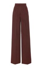 Moda Operandi Marc Jacobs Pinstriped Wool Pleated Wide-leg Trousers Size: 8