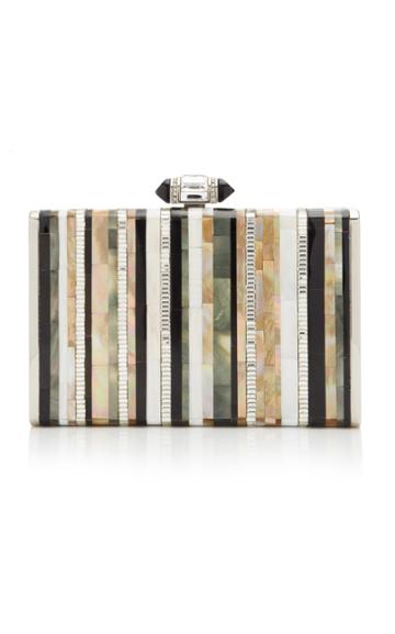 Judith Leiber Couture Striped Shell Clutch