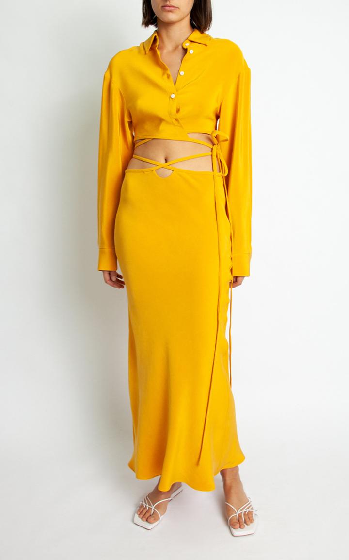 Moda Operandi Christopher Esber Loophole Silk Bias Skirt