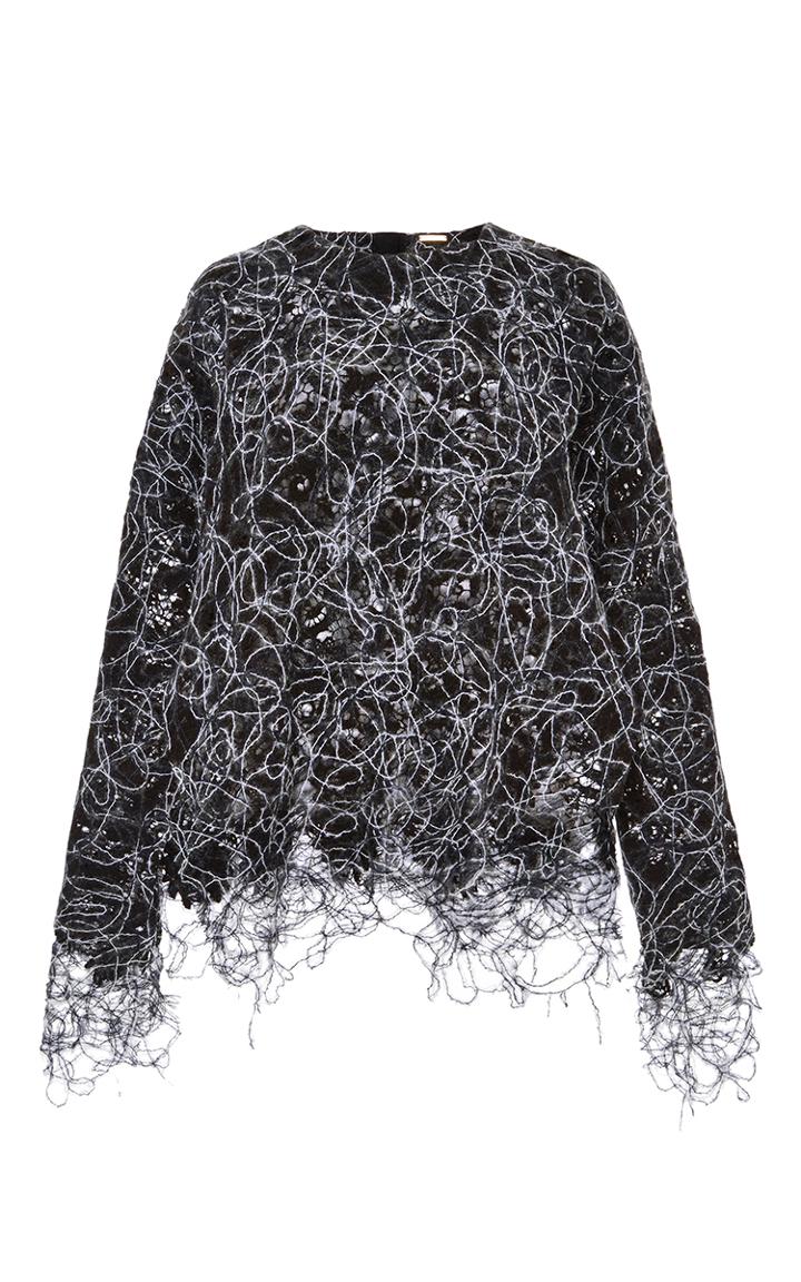 Adam Lippes Embroidered Felted Wool Sweatshirt