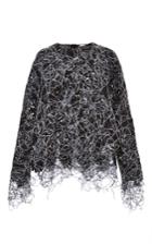 Adam Lippes Embroidered Felted Wool Sweatshirt