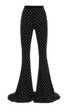 Moda Operandi Balmain Polka Dot Jersey Flared Pants Size: 34