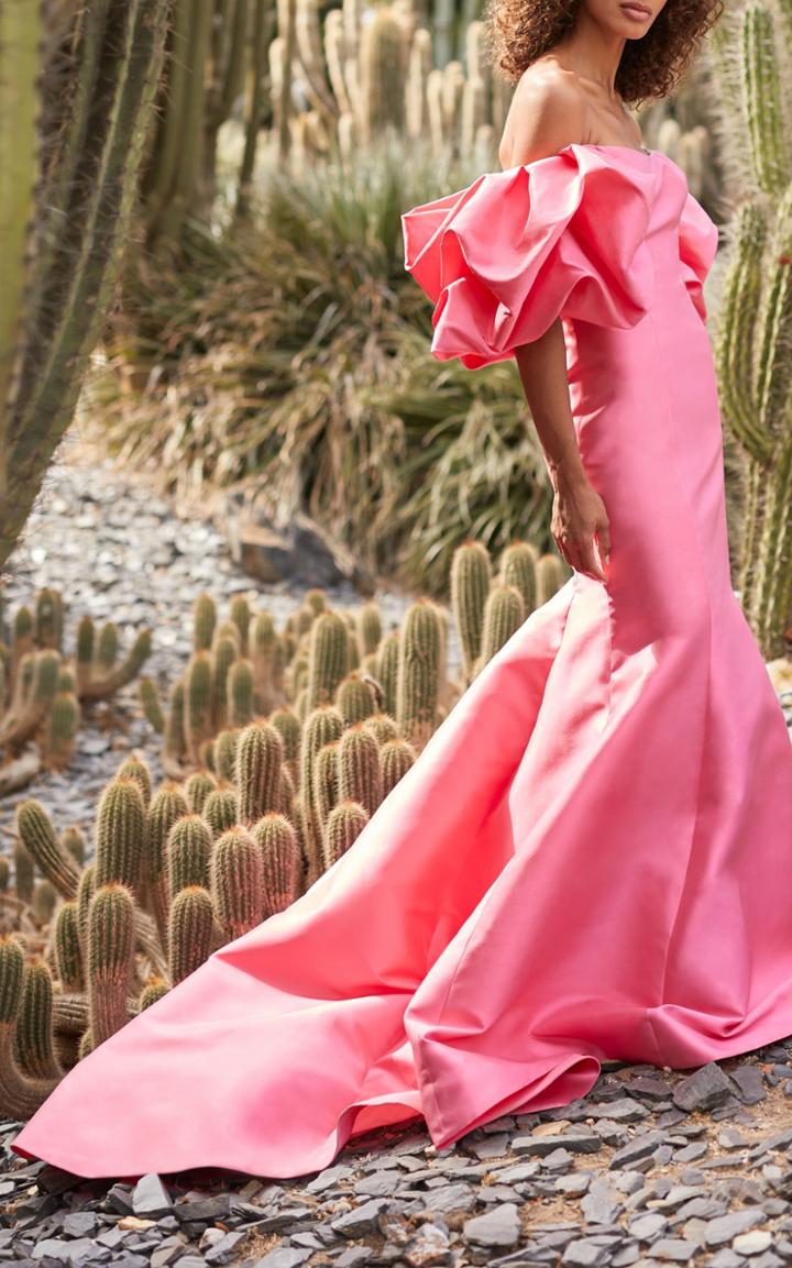 Moda Operandi Monique Lhuillier Mikado-satin Mermaid Gown