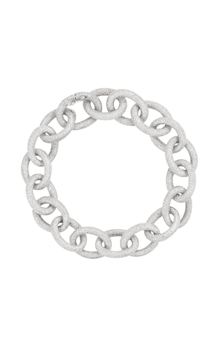 Moda Operandi Carolina Bucci 18k White Gold Florentine Finish 1885 Links Bracelet